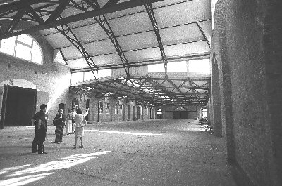 Proposed foyer area, halfway along eastern end of Drill Hall