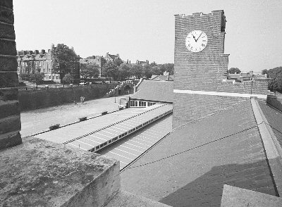 Looking west from eastern tower