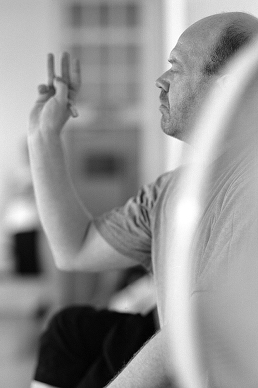 Hamlet rehearsal, August 2003